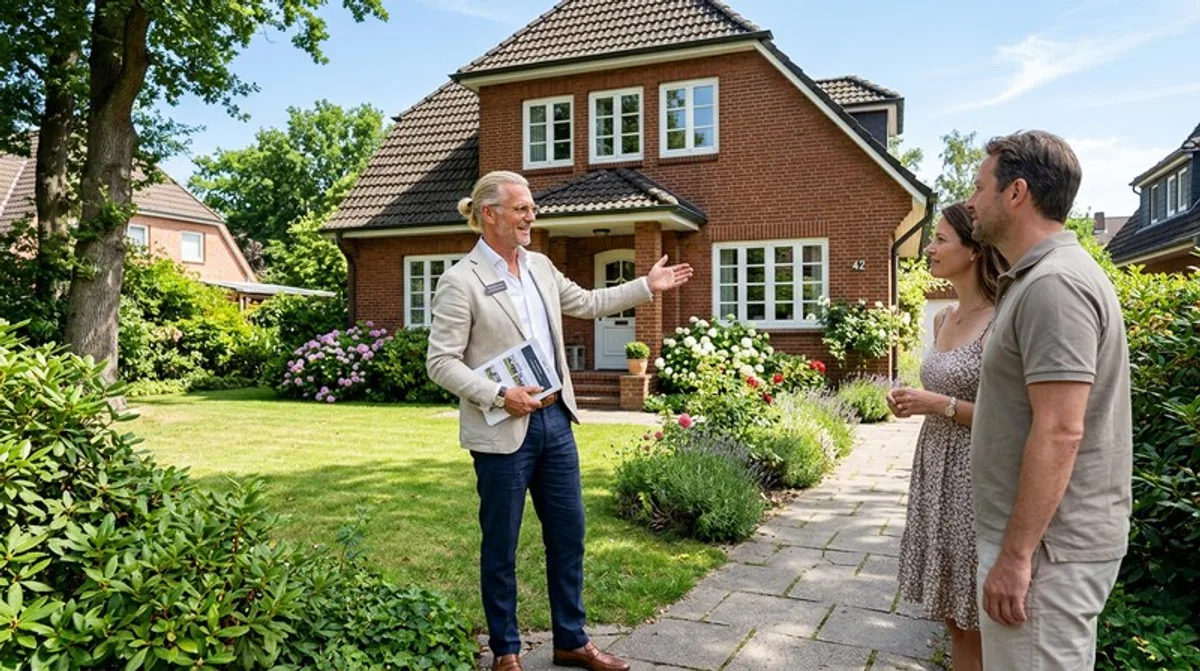 Makler erklärt Haus